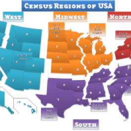 Census Regions Further Divided into 9 Sub Regions